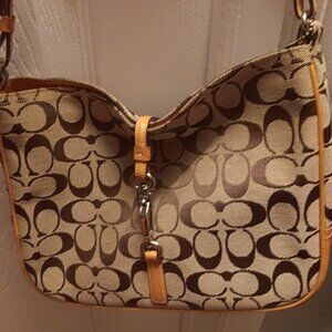 Coach 6091 Hampton Bag with clip, brown